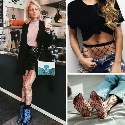 Image of Fishnet Stockings Lace Patterned Tights High Waist Pantyhose Fishnets for Women