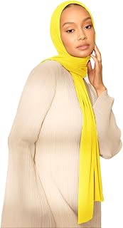 Hijab Scarf for Women Soft Muslim Hijabs Head Wrap Scarves Fashion Long Hair Shawls Stretchy Muslin Headscarf