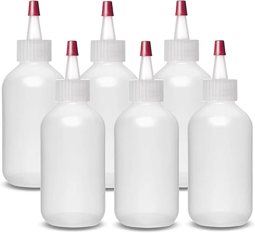 Miniatura 1 de ljdeals Botellas de plástico de 2 onzas con tapas Yorker, para condimentos, color de cabello, pegamentos, pinturas, manualidades, salsa y mucho
