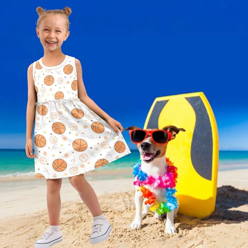 Girls Summer Sleeveless Dress asual Summer Sundress Comfy Outfits Size 2-8 Years Old4