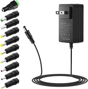 Amazon Com Shnitpwr 12v 2a 24w Power Supply Adapter 100v 240v Ac To Dc Converter 12v 2a 1 8a 1 5a 1 2a Universal Transformer W 10 Tips 5 5x2 1 5 5x2 5 5 5x3 0 6 3x3 0 4 8x1 7 4 0x1 7 3 5x1 35 Electronics
