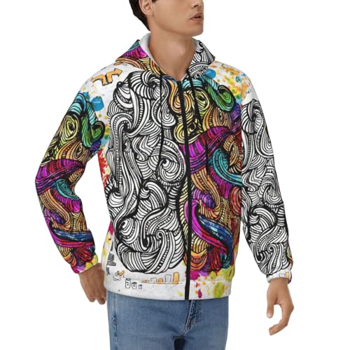 Sweat à capuche zippé homme en polyester doux pour en finir avec les pulls rêches