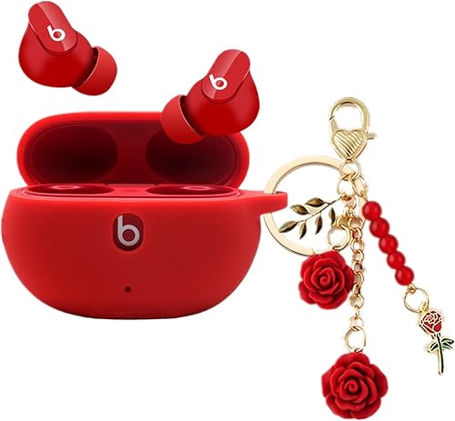 Funda para Beats Studio Buds + funda 2023/2021, para mujeres y adolescentes, linda funda de carga de silicona Beats Studio Buds, funda de carga