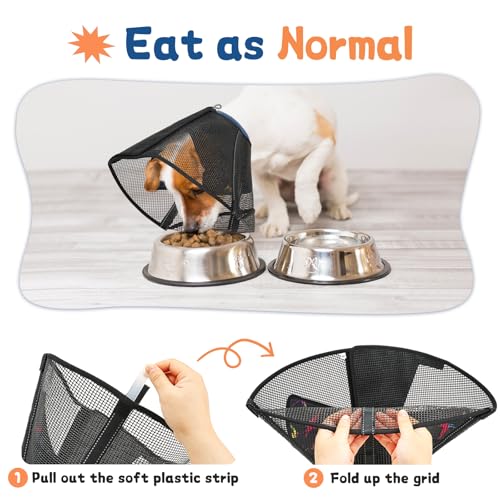 Image of Dog Cone Collar to Stop Licking, Soft Mesh Recovery Collar After Surgery with Liner, Elizabeth Cone Alternative for Medium and Large Dogs, for Surgery, Spay, Neuter, Wound Care,XL,Colorful