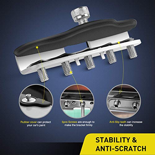 Image of Nilight 90025B Led Light Bar Mounting Brackets 2pcs Universal Hood Led Work Light led Pods Mount Bracket Clamp Holder for SUV Truck Off Road Installed No Need Drilling, 2 Years Warranty,Black