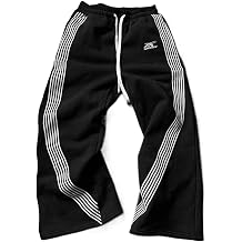 Men's Jogging Yoga Loose Straight Breasted mid Length Pants, Elastic Waist Pants