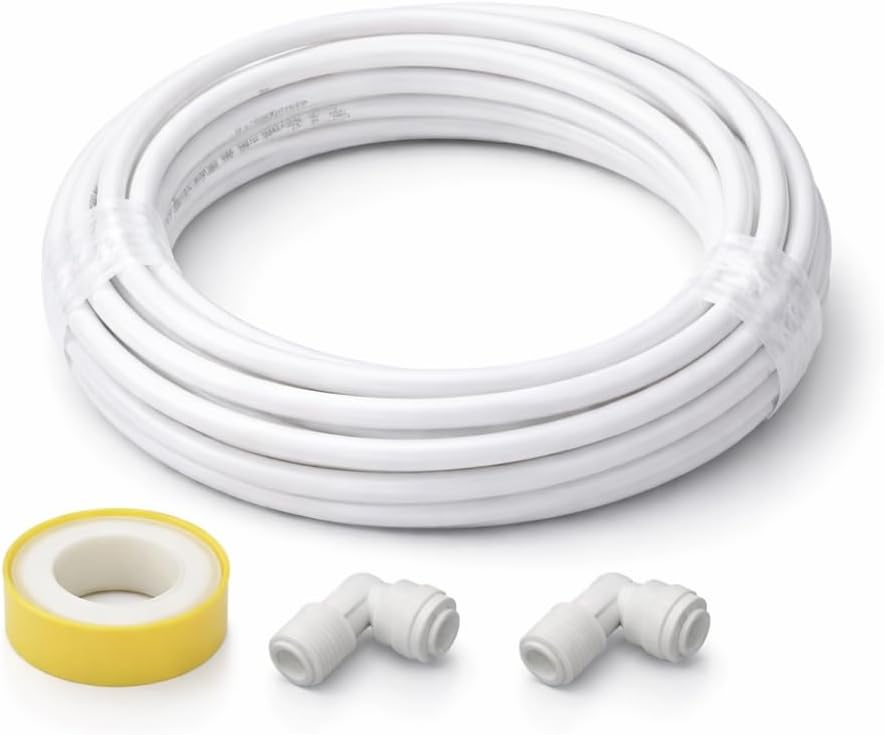 IONIX ro pipe 10 Meters length, Ro tubing 1/4 size, ro pipe 1/4 size with 2 jointers and teflon tape, White