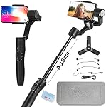 FeiyuTech Vimble 2S Stabilisateur pour téléphone, stabilisateur Gimbal pour téléphone intelligent iPhone 11 X XR XS 8 7 Plus, Samsung S10+ A50 Remarque 9, Huawei P30 P20 P9 Maté 10, Redmi, un Plus, Sjcam, Yi 4K Caméra avec/Tripod