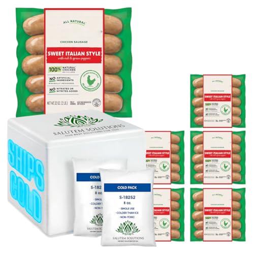 Salutem Vita Sweet Italian Chicken Sausage 32oz Pack of 6