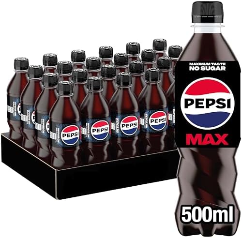 Pepsi Max Cola | 500ml Bottle | 24 Pack
