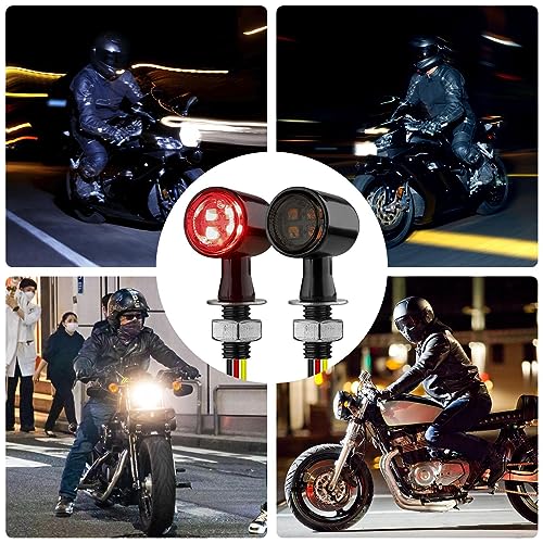 Luzes indicadoras LED para motocicleta | sinais de direção para motocicleta, antolhos LED universais