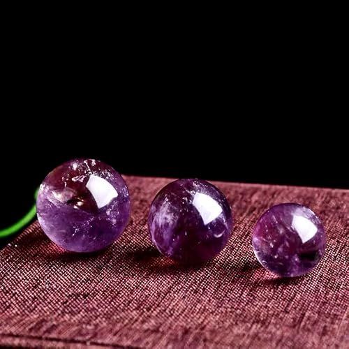 NIBHZ 9 szt. Naturalna ametystowa kwarcowa kula kryształowa fluoryt,Purple,45~50mm