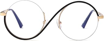 Round Reading Glasses for Women Men with Spring Hinge Multicolor Metal Frame Blue Light Blocking Womens Readers