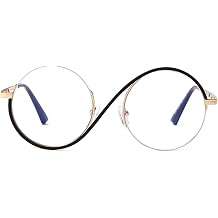 Round Reading Glasses for Women Men with Spring Hinge Multicolor Metal Frame Blue Light Blocking Womens Readers