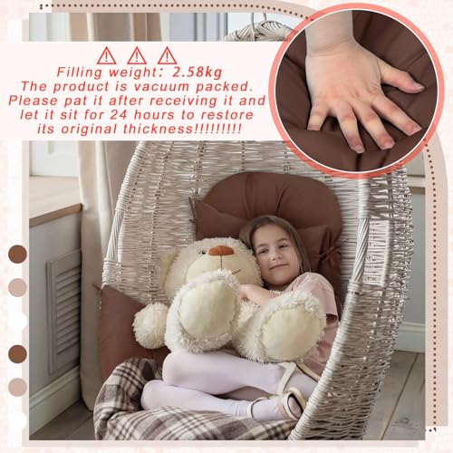 Tudomro Egg Chair Cushion Filling 2.58 kg, Brown, 2 Pcs by Tudomro - Used condition - Image 5