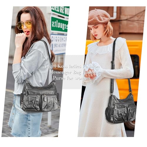 Image of Angel Kiss Crossbody Bags for Women, Ladies Shoulder Handbags and Purses Medium Faux Leather Pocketbooks | Ladies