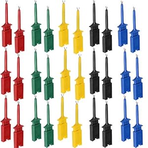 RUNCCI-YUN 30 stuks multimeter draad lood-testhaken clip, elektronische mini-testset, IC-haken, testclip voor…