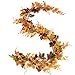 DearHouse 2 Pack Fall Garland Maple Leaf, 6.5 Ft/Piece Hanging Vine Garland Artificial Autumn Foliage Garland Thanksgiving Decor for Home Wedding Fireplace Party Christmas