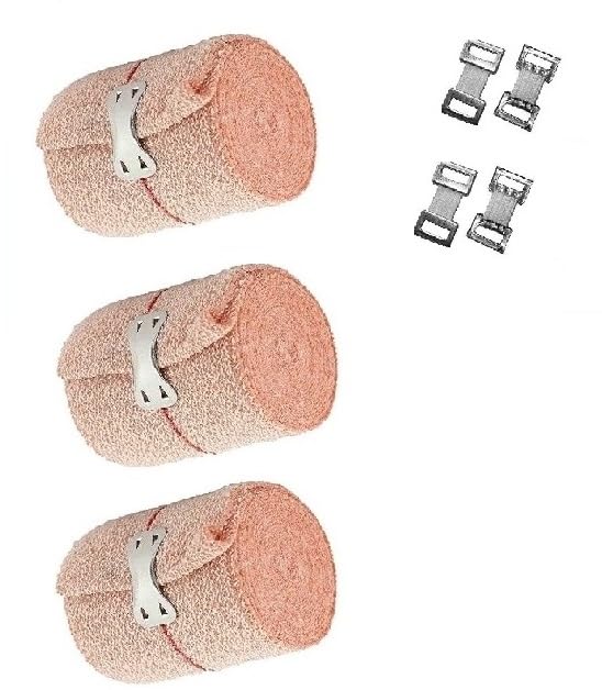 YC YUVI CREATIONS Elastic Crepe Band for Knee/Ankle/Wrist/Leg/Hand - 6cm x 4Meter (Pack of 3) Support for Weightlifting,Gym,Running,Sports,Workout and Fitness Activities-image-39