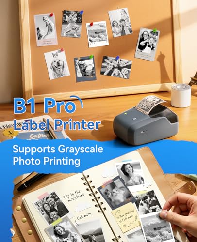 Image of NIIMBOT B1 Pro Label Maker, 300DPI HD Label Printer, Ideal for Photos,Stores,Notes,Study Graphics, Small Business, Comes with 3 Rolls of Labels