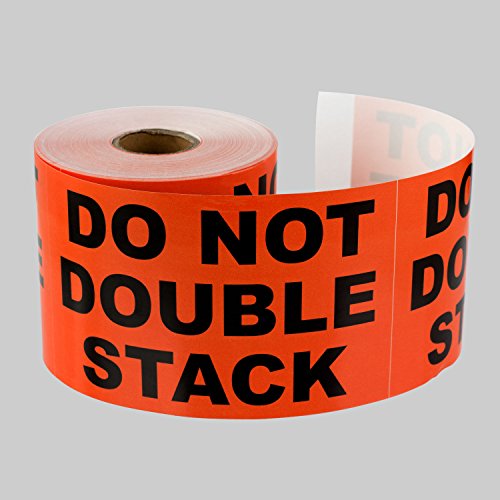 300 Do Not Stack Label Stickers - 3 X 5 Inches Do Not Stack Bright Fluorescent Orange Warning Caution Instruction Labels For Warehouse Shipping Handling Moving - 1 Roll Of 300 Labels #TOP24