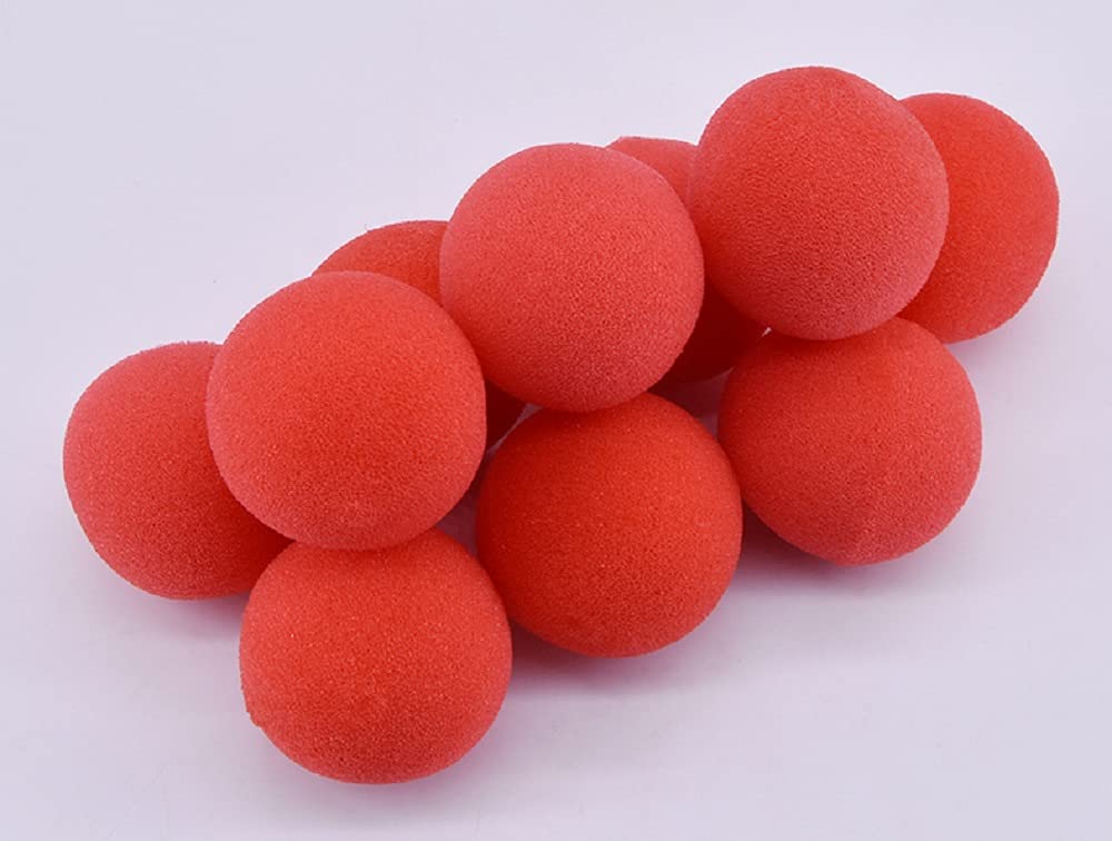 50pcs 2 inch Red Magic Sponge Ball Super Soft Magic Ball Close-Up Magic Show Trick Props (4.5cm (1-3/4"), Red) โ image 1