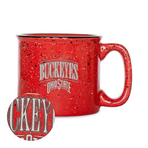 Rico Industries NCAA Ohio State Buckeyes Tribute 12oz Laser Engraved Campfire Mug