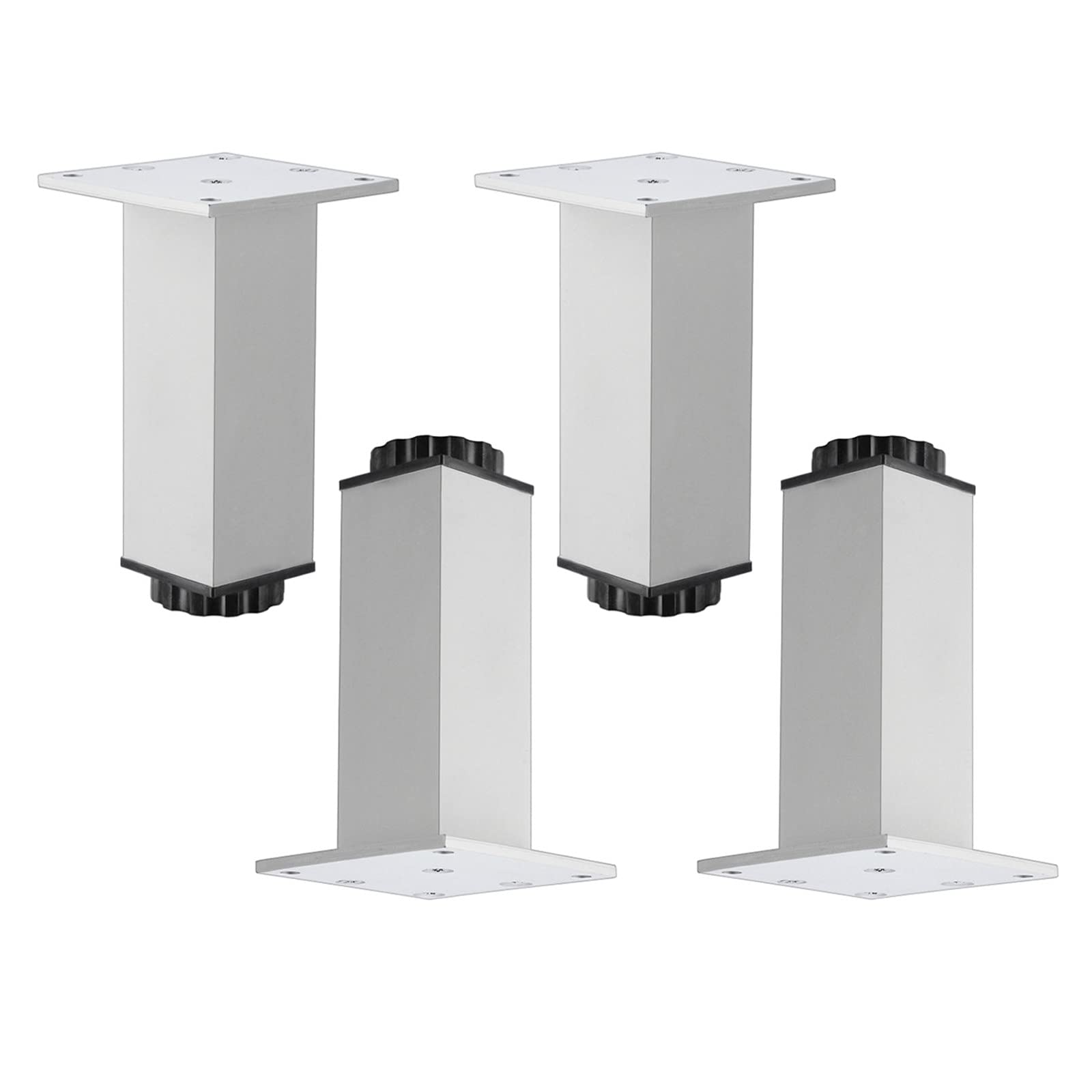 KFGISD, Set of 4 Aluminum Alloy Cupboard Kitchen Legs Sofa Metal Table, Support Legs for Furniture Sofas, Coffee Tables ，Metal Furniture Legs(18cm)