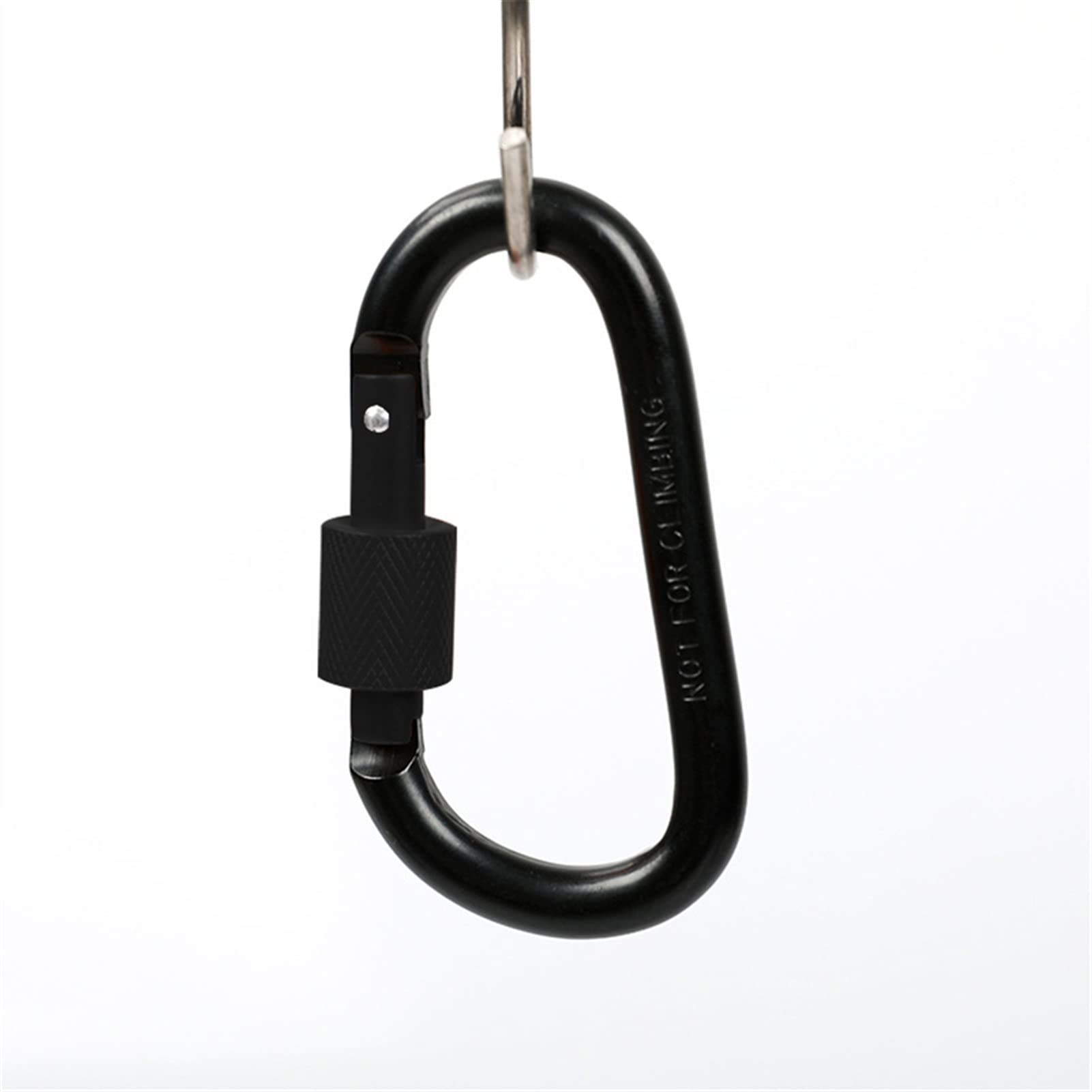 mosquetones, Mosquetón de escalada, viaje, equipo acampada, aleación aluminio, supervivencia, senderismo, cierre, clip, mochila, hebilla, llavero(Hd911black)