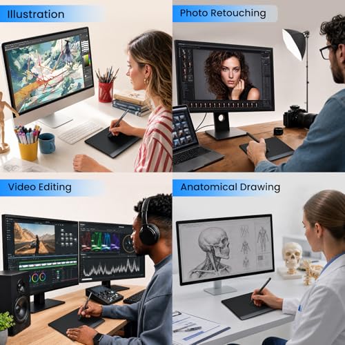 Image of DIGIDRAW TW410 Wireless Drawing Tablet, 6x4 Inch Bluetooth Graphics