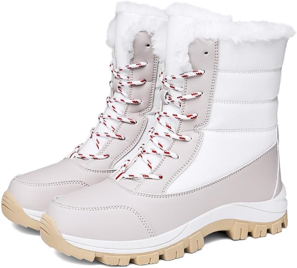 Duck Boots for Women Y2K, Snow Winter Warm Rain Fur Lined Ankle Waterproof Slip on Insulated, Outdoor Fashion Trendy Goth Emo Punk Cute, EDM Festivals Concert Parties Club, Christmas New Year Holiday