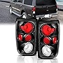 AmeriLite Black Replacement Brake Tail Lights Set for 1997-2002 Ford Expedition - Passenger and Driver Side