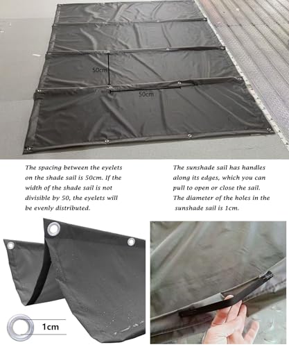 Toldo exterior rectangular de 1x3m para terraza y balcón con protección UV activa 5