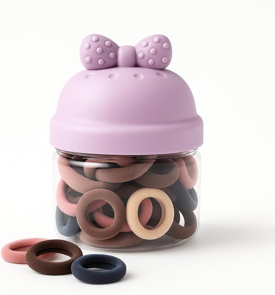 Xuxinha Laço Prendedor de Cabelo Menina Coloridos 4 Cores Neutras Estilo Infantil Suporte para Presilhas Uso Diário (ROXO) Elástico infantil