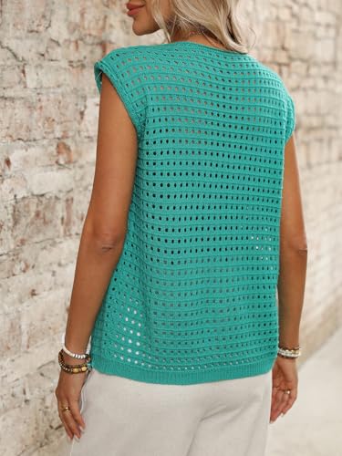 Wowcarbazole Womens Crochet Shrug Sweater Tie Front Knit Short Sleeve Cropped Lightweight Top Cardigan Sweaters Cover Up4