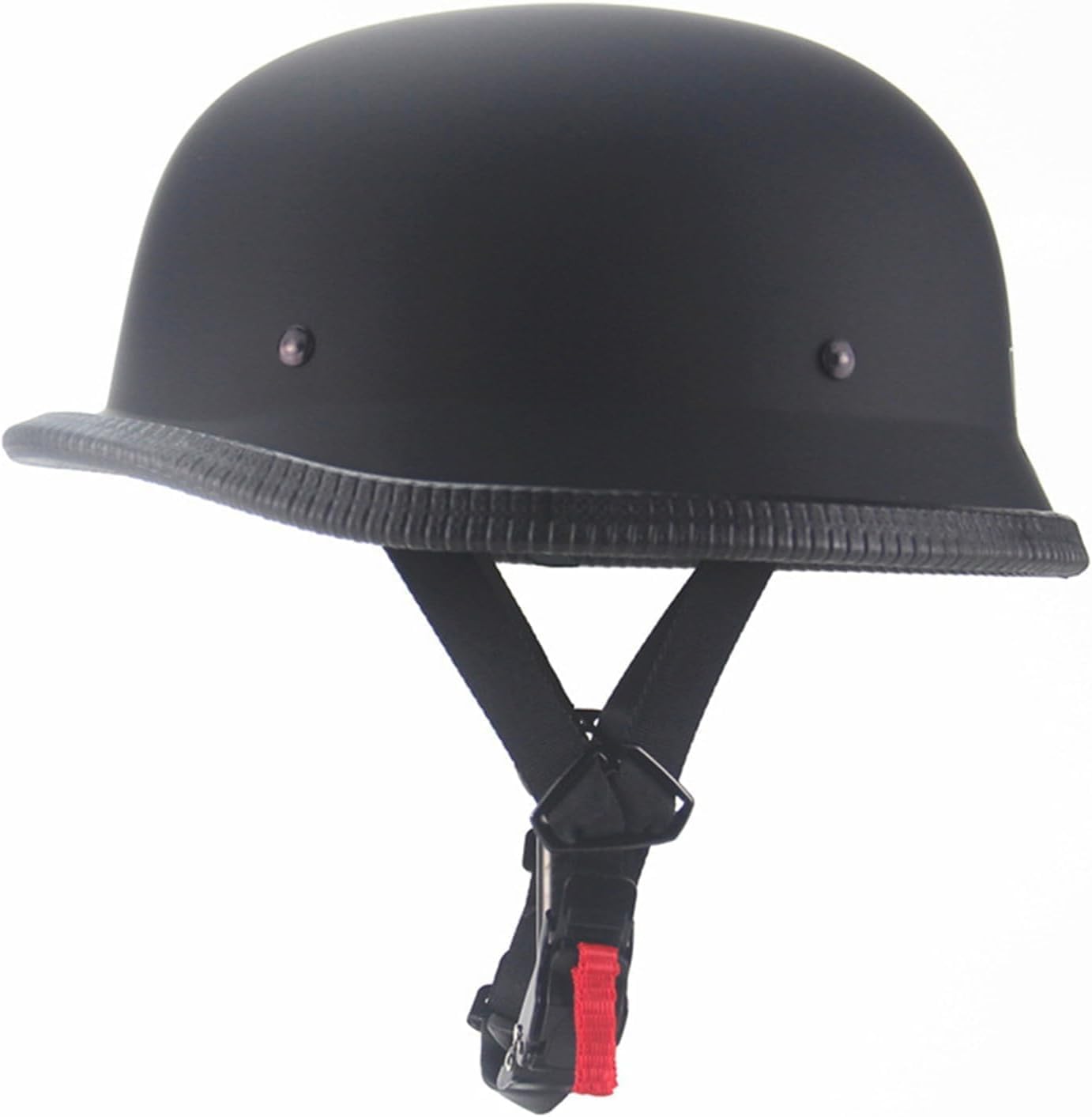 Motorcycle Helmet German Style Half Helmet Skull Cap Adult Men Women Half Shell Helmet, DOT Approved Retro Half Face Helmet for Cruiser Scooter Chopper