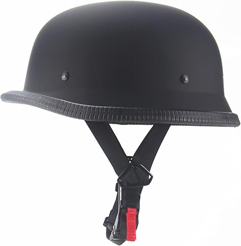 Casco de motocicleta estilo alemán, casco de media cara para adultos, hombres y mujeres, casco de media cara, aprobado por DOT, casco retro de media