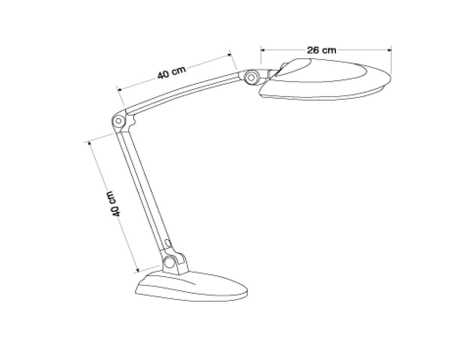 Alco-Albert - Lampada da scrivania a LED con base e morsetto da tavolo 11W | Lampada da lavoro flessibile con doppio braccio regolabile, base e morsetto da tavolo per la massima mobilità