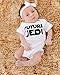 Adorable Future Jedi Soft and Comfy Cute Baby Short Sleeve Cotton Infant Bodysuit,Newborn,Navy