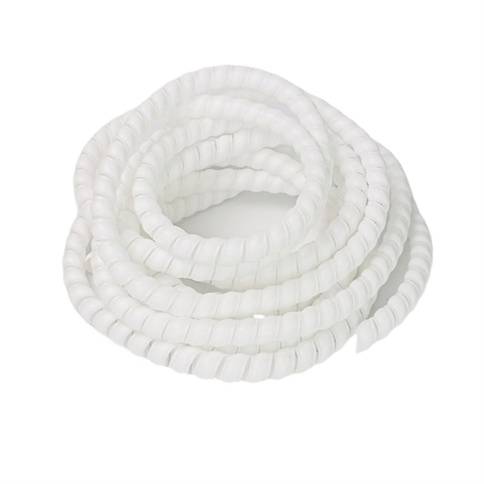 spiral protector 5 Meters Cable Protection Sleeve Wear Resistant Spiral Tube Pipe Protector Wire Organizer Plastic Spiral Line Wrap Winding wraps cable(White,10mm inside diameter)