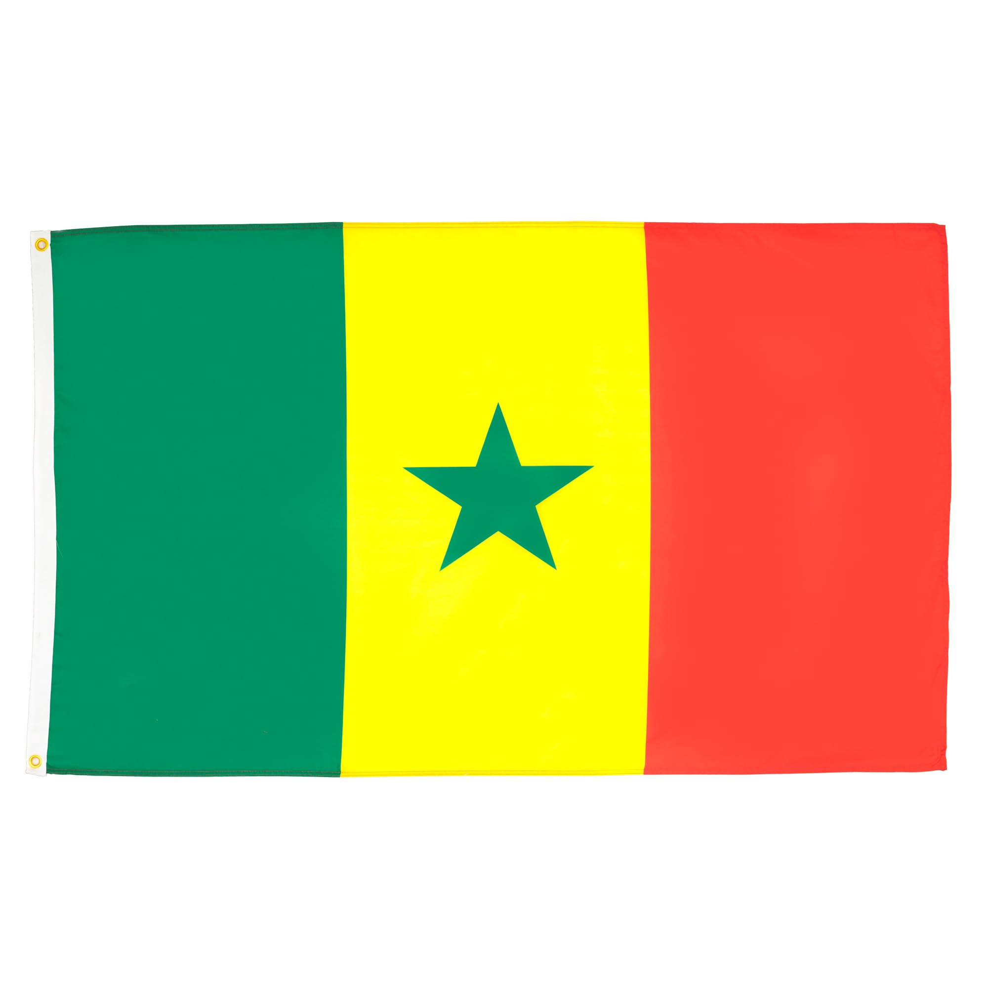 AZ FLAG - Senegal Flag - 2x3 Ft - Light Polyester Senegalese Banner with Two Brass Eyelets - Fade Resistant - Vivid Colors - 2' x 3' Feet - 90x60 Cm