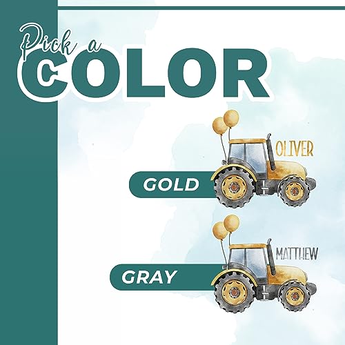 Vinilo Decorativo Personalizado Bulldozer Acuarela Amarillo miniatura 7