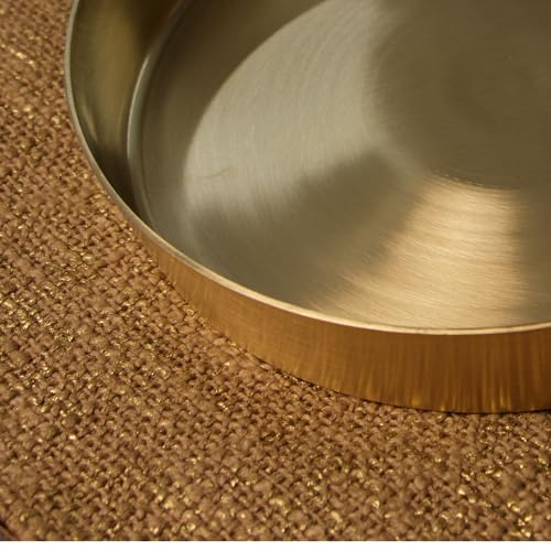 Image of 100% Pure Hand Cast Kansa Kids Thali - 8 Inch High-Edge Plate
