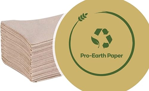 Miniatura 1 de Pro-Earth - Servilletas de cena sostenibles de 2 capas de papel kraft sin blanquear  Tamaño 15 "x 17" (desplegada), 7.5 "x 4.25" (plegado) (150)