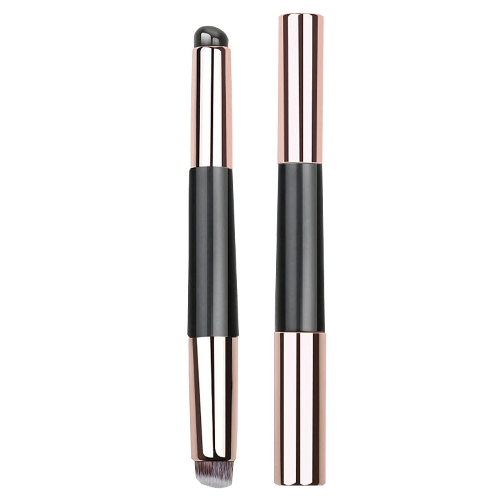 Pennello per trucco in silicone, applicatore per rossetto - Pennello per olio labbra portatile testa tonda | Pennello multiuso per olio labbra in silicone con coperchio, applicatore per trucco dop