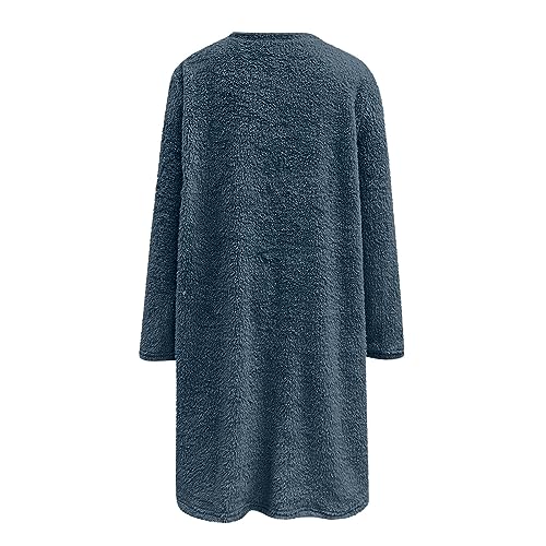 Generisch Fleece Pullover Für Damen Pullover Winter Sweatshirt Herbst Pulli Elegant Teddy Fleecepullover Oberteile Warme Kuschel Winterpullover Oversized Warme Winter Damen