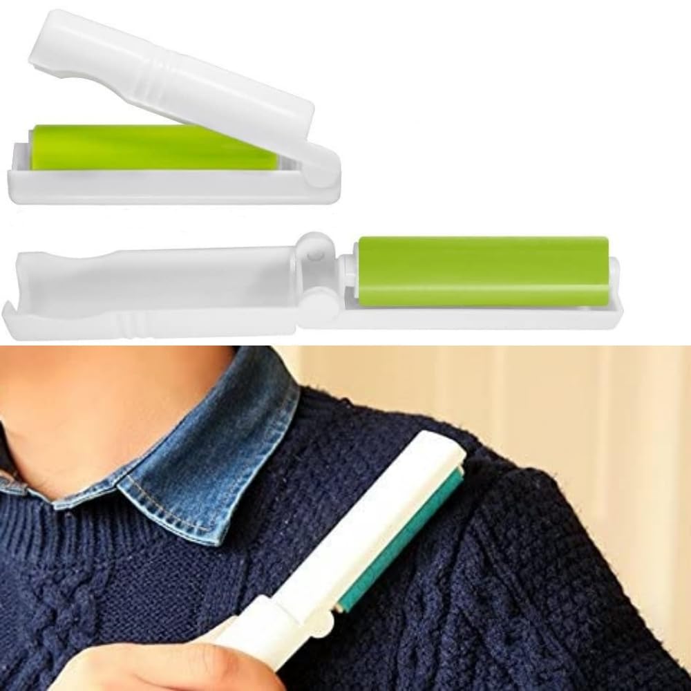 AstonAndia Clothes Roller Cleaner Lint Remover Washable Pet Hair Remover for Clothes Dust Remover Dust Cleaner for Home Cleaning (1 PC,Random Color)