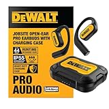 DEWALT Heavy Duty Open Ear Headphones, Bluetooth 5.3 Wireless Earbuds IP55, 44Hrs Runtime, Jobsite Premium Sound True Wireless Air Conduction Open Ear Earbuds with Earhooks for Worksites and Workouts