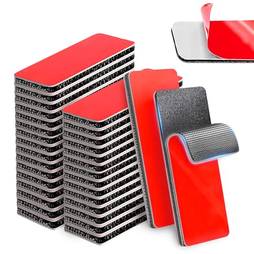 Image of 32 Sets Heavy Duty Hook and Loop Tape Strips with Super Adhesive, Heat Resistant & Waterproof Adhesive Hooks for Picture Hanging, Indoor & Outdoor Use 1x2.8 Inch