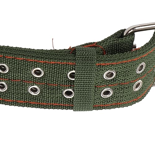 Kuhhalsband aus Segeltuch, Metall, 4 lagiges Wadenhalsband mit 2 Reihen, Metallschnalle, Segeltuch, Viehhalsband für die Tierhaltung von Pferden, Schafen, Rindern und Hunden (M)